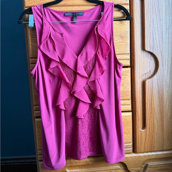 Fuchsia Ruffled Blouse - Picture 1 of 2